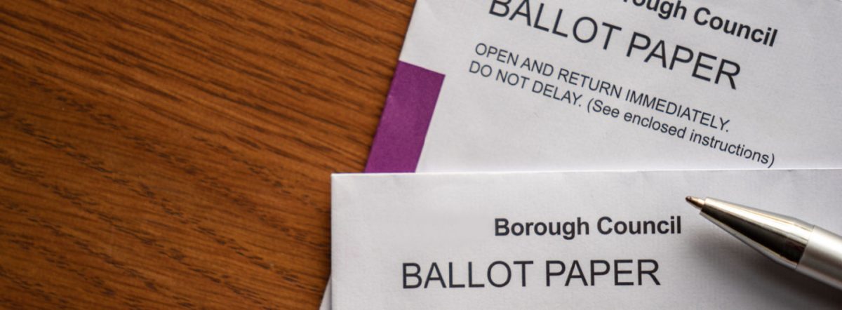 Image of a postal voting pack